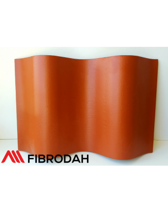 Lakštai banguoti 8 bangų Fibrodah, terakota, 1000 x 1130 x 5,8 mm